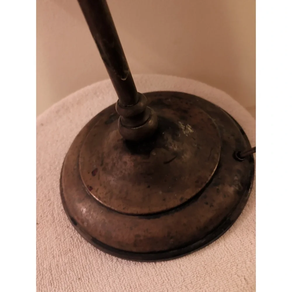 Antique Handel  All Brass Gooseneck  Lamp. Rare.Cloth Tag.Industrial Styled.